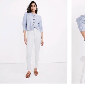 Madewell High-Rise Skinny Jeans Pants Trousers Petite 11" 25 Pure White